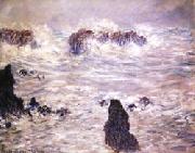 Claude Monet Storm,Coast of Belle-Ile oil painting artist